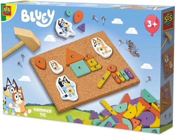 SES Creative Bluey kreativ korktavle med hammer