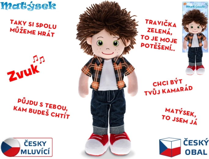 Interaktiv plysdocke Matýsek 37 cm, taler tjekkisk
