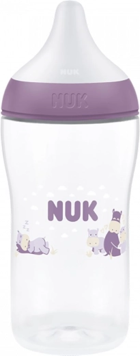 NUK Perfect Match sutteflaske med temperaturkontrol hippo 260 ml