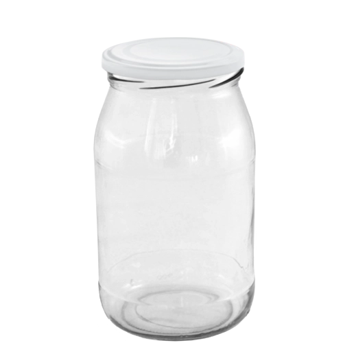 Sæt med syltetekrukker 900 ml med emaljerede låg 82 mm, 8 stk.