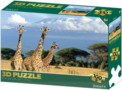 3D-puslespil med giraffer – 100 brikker