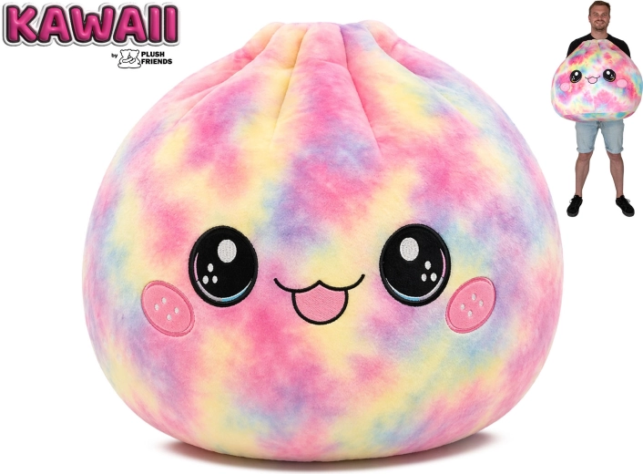 Regnbuefarvet plys-Bao-dumpling 60 cm Plush Friends