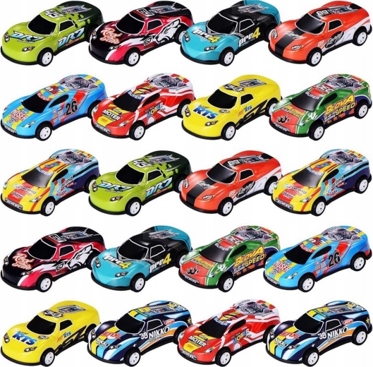 50 racerbiler i forskellige designs
