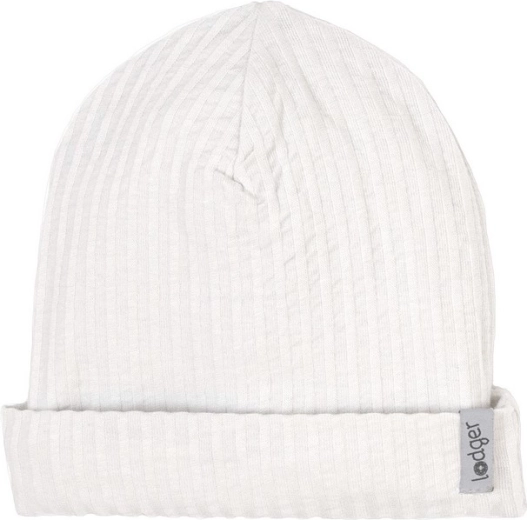 Lodger Beanie Seersucker Cloud Dancer bomuldshue 0–6 måneder