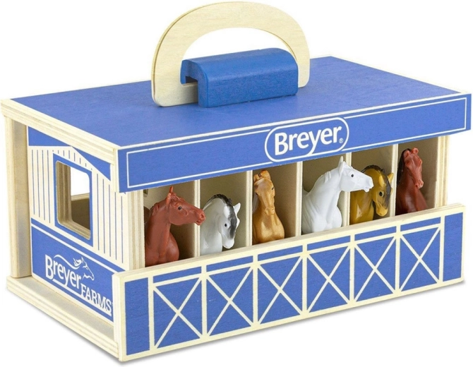 6 Breyer Stablemates-figurer i skala 1:32