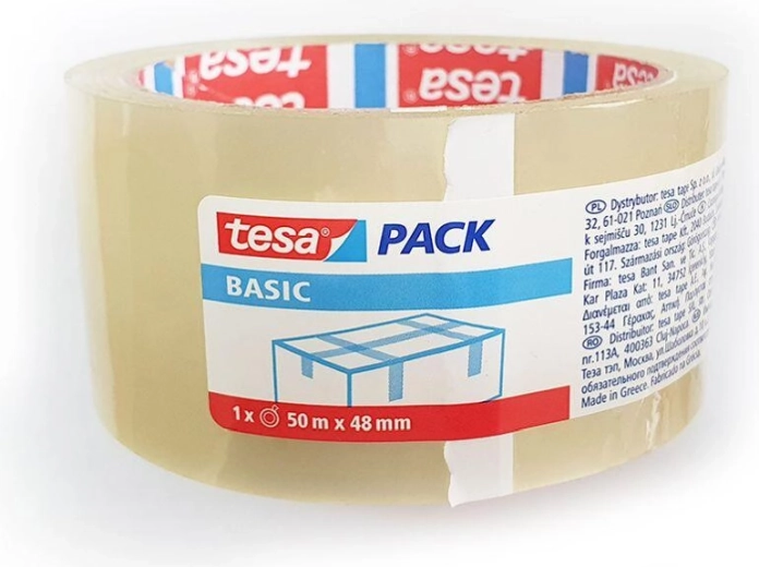 Pakketape 48 × 50 m transparent TESA