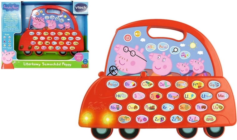 Peppa Pig – interaktiv bil med bogstaver