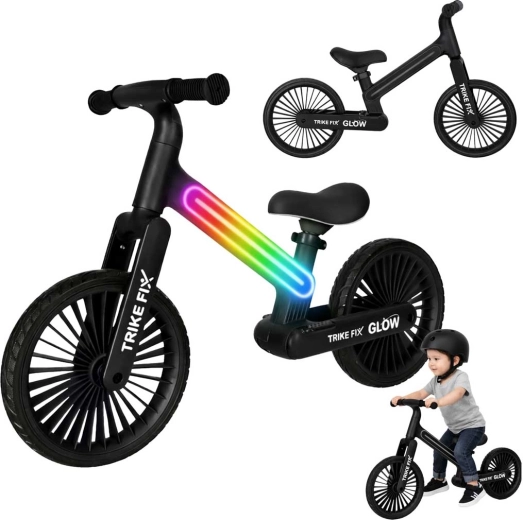 Trike Fix Glow LED løbecykel til børn – sort