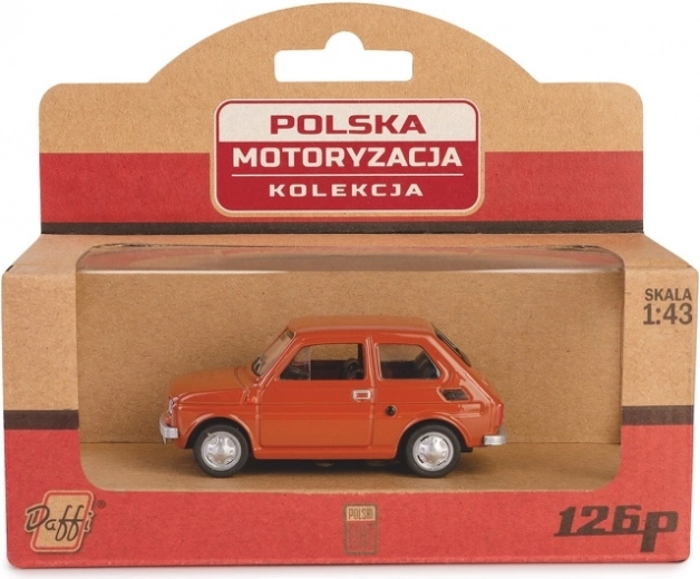 Bilmodel FIAT 126p PRL brun 1:43