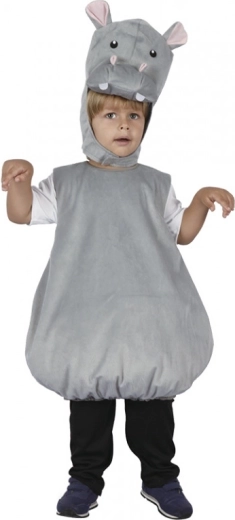 Børnekostume flodhest 92–104 cm