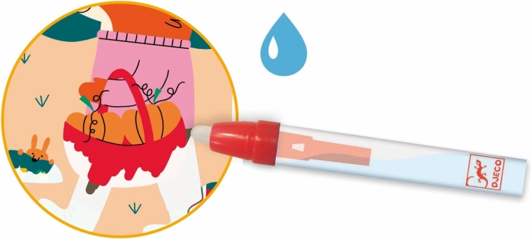 Mal kun med vand – farverne dukker frem som ved magi