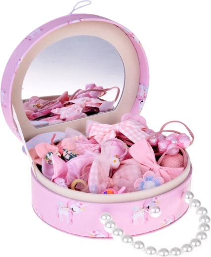 Integreret spejl til nem frisering