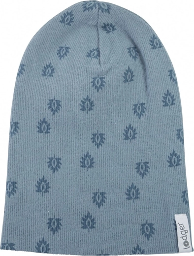 Lodger bomuldshue Beanie Print Rib Ocean 1–2 år