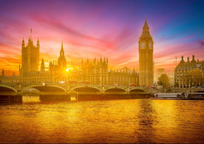 Enjoy puslespil Flammende London 1000 brikker