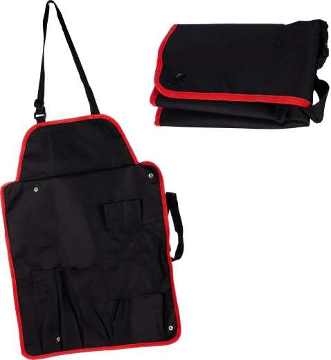 Grilleforklæde med lommer og justerbar rem