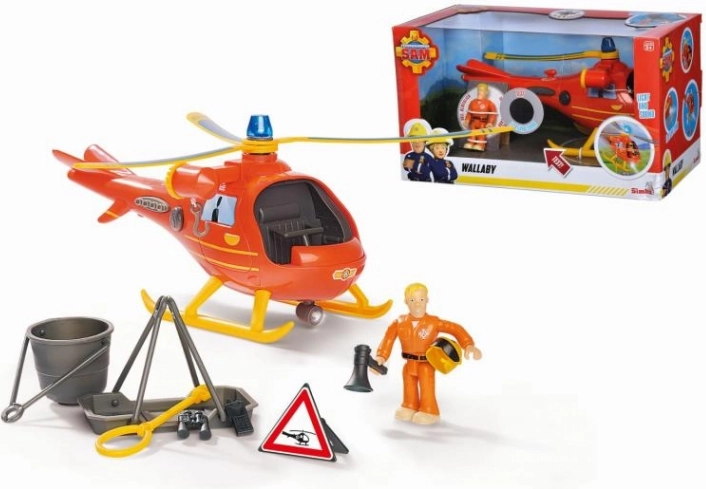 Brandmand Sam helikopter med figur