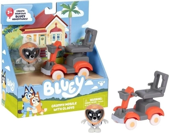 Bluey-køretøjssæt med bedstemor Muffin