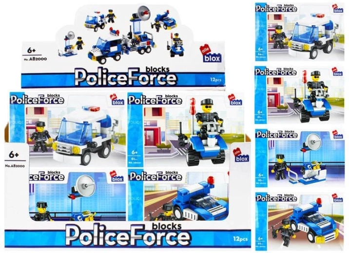 Byggesæt politibil med minifigur – 4 varianter