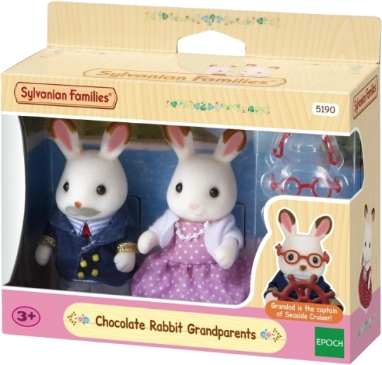 Sylvanian Families bedsteforældre til kaniner med chokoladeører