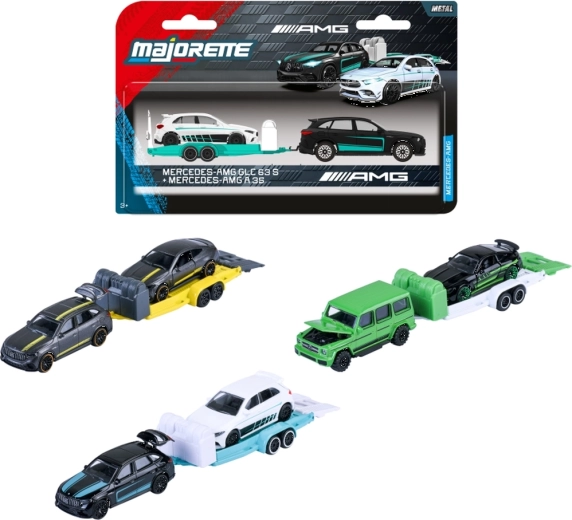 Majorette Mercedes-AMG med trailer – metalmodel med bevægelige dele