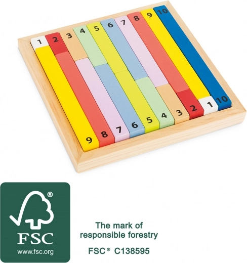 Pædagogisk farvet tabel SMALL FOOT af FSC-træ