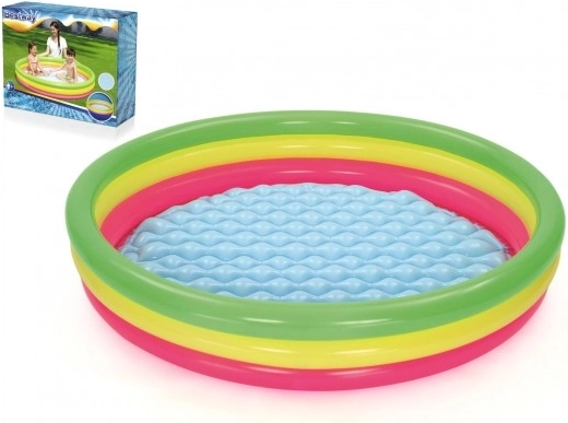 Oppusteligt børnebassin BESTWAY 152 cm – regnbuefarvet