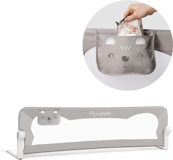 Sengekant til børn 150 × 42 × 35 cm Nukido grå