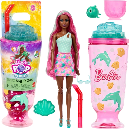 Barbie Pop Reveal undervandsverden – dukke med 8 overraskelser
