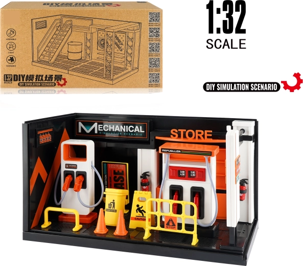 Model af tank- og ladestation 1:32 – metaludgave