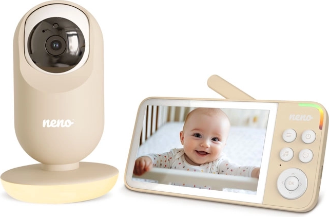 Neno Vedo Cream video-babymonitor med 5" skærm og drejelig kamera