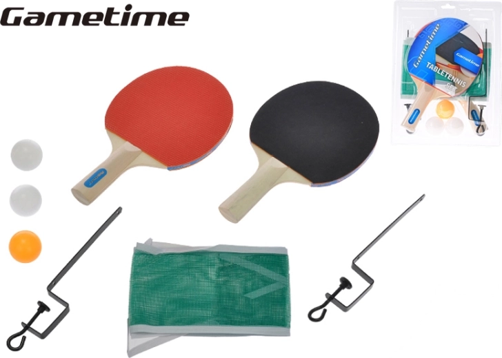 Gametime bordtennissæt med net, 2 bat og 3 bolde