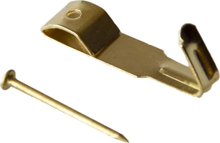 Metalkrog til væg IXA, størrelse 2, messingbelagt (250 stk)