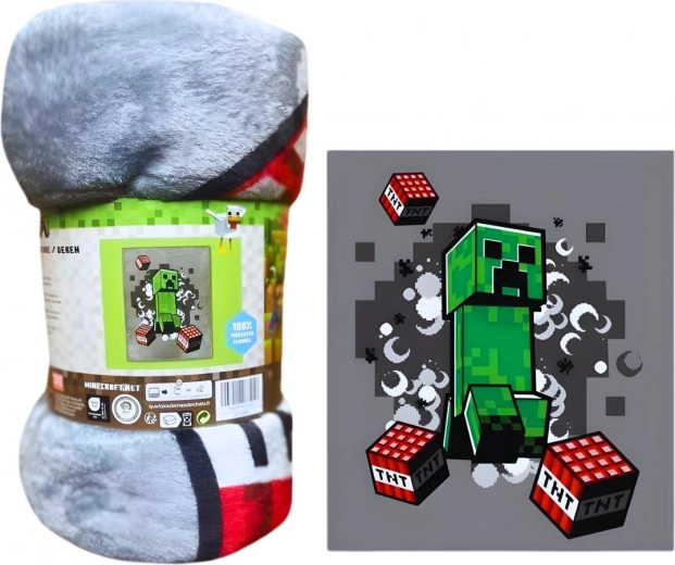 XXL fleece-tæppe Minecraft de lux