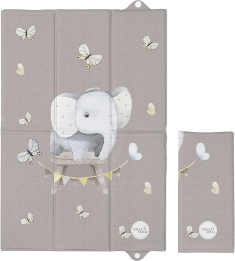 Ceba Baby rejse sammenklappelig puslemåtte 60 × 40 cm basic little elephant