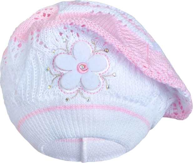 Strikket baret New Baby lyserød til børn 3–4 år