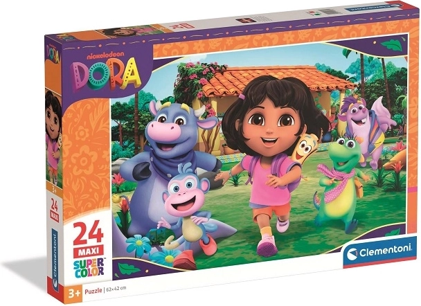 Clementoni Maxi SuperColor puslespil Dora 24 brikker