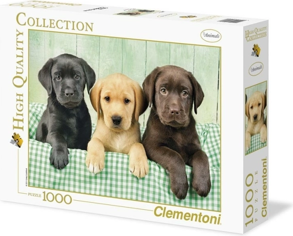 1000-brikke Puslespil Tre Labradors
