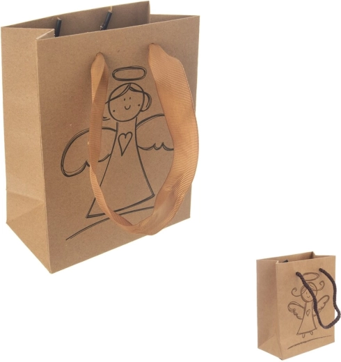Gavepapirspose engel mix 11,5 × 6,5 × 14,5 cm