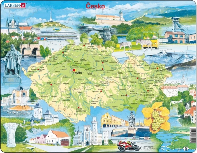 Larsen puslespil seværdigheder i Tjekkiet 78 brikker