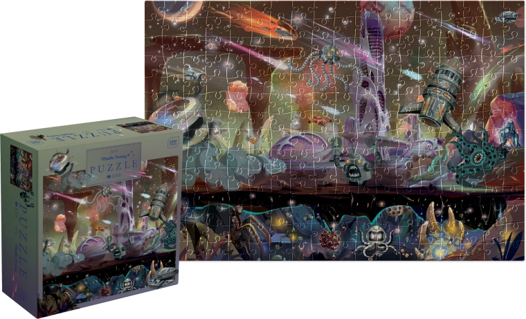 Puslespil Metallic Fantasy: ekspedition i rummet 500 brikker