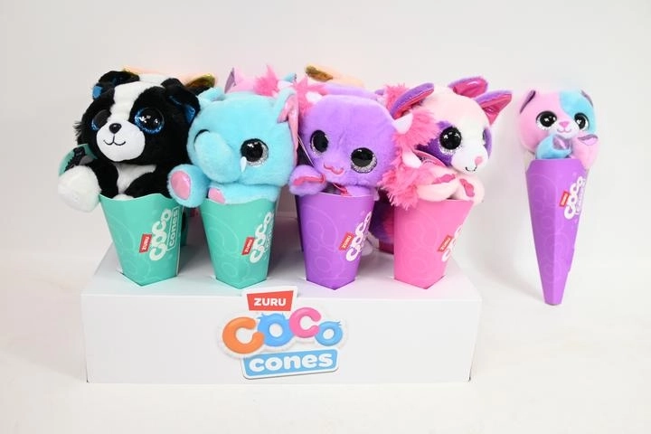 ZURU Coco Cones plysdyr i vaffelkegle
