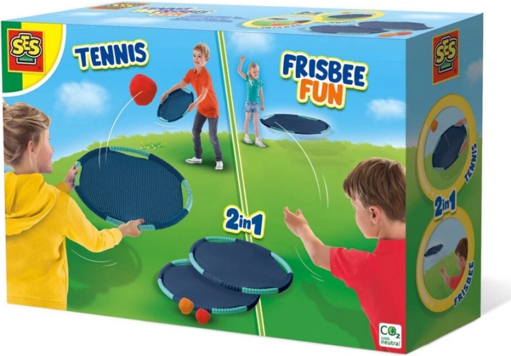 To spil i ét: tennis og frisbee