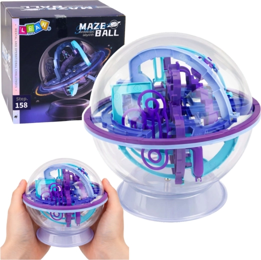 Magisk 3D-kuglelabyrint – gennemsigtigt logikspil, 158 niveauer