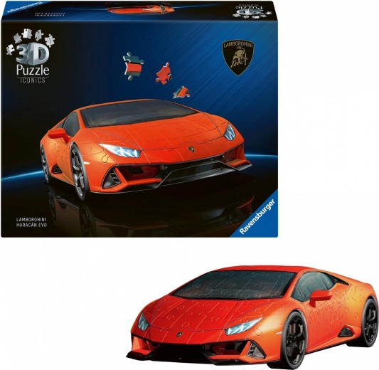 3D-puslespil bil Lamborghini Huracán EVO, 158 brikker