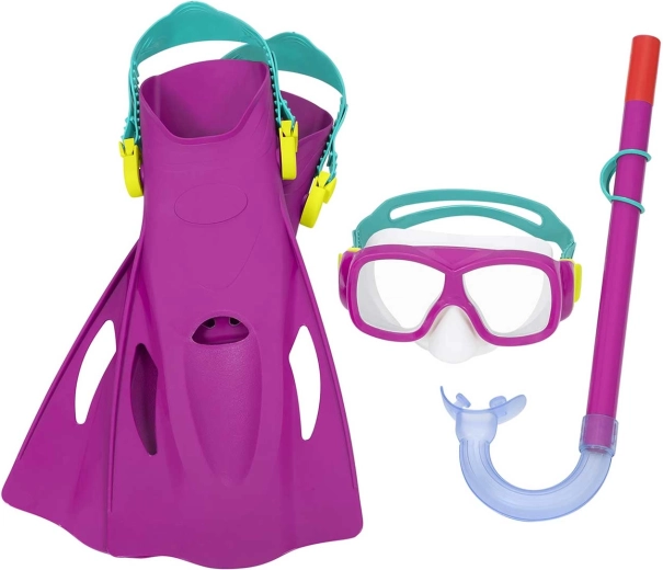 Snorkelsæt BESTWAY – maske, snorkel og finner (str. 37–41)