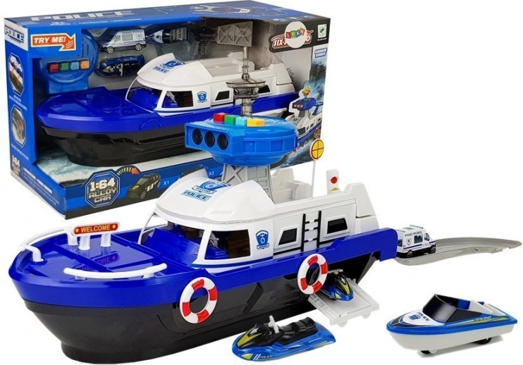 Politiets transportskib med lys og lyde