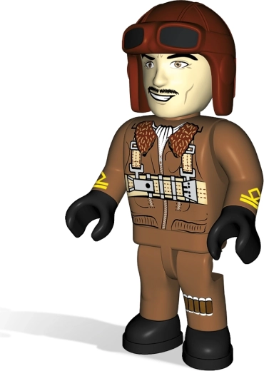 Pilotfigur og detaljeret cockpit