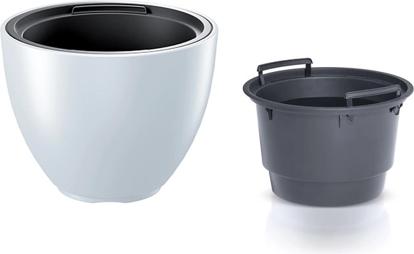 Plantekrukke med indsats HEOS 39,5 cm – hvid mat