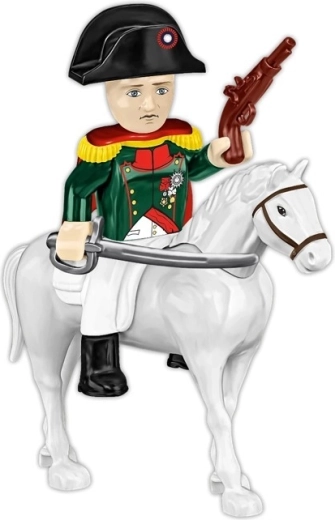 Figur af Napoleon på en hvid hest