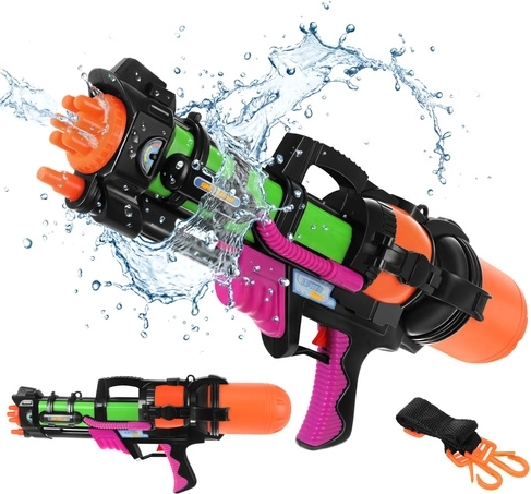 Stor vandpistol 60 cm med 1,25 l tank og rækkevidde på 6 m